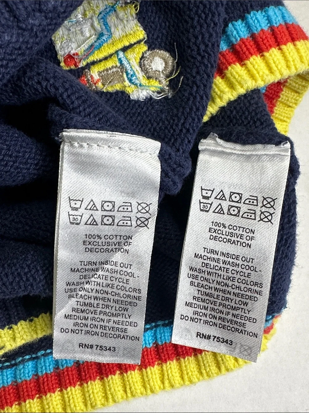 Lot of 2 Ministry Of Rascals Knit Sweater Embroidered Toddler 3T - Picture 11 of 11